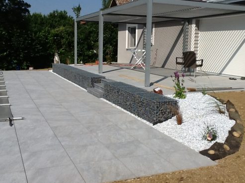 Terrasse gabions